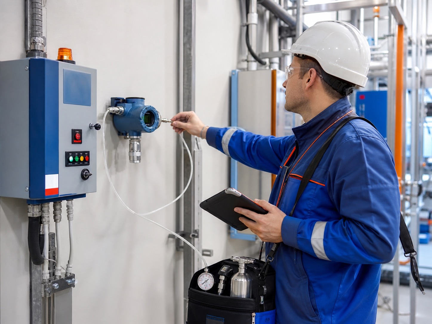 Настройка стационарного газоанализатора на промышленном объекте